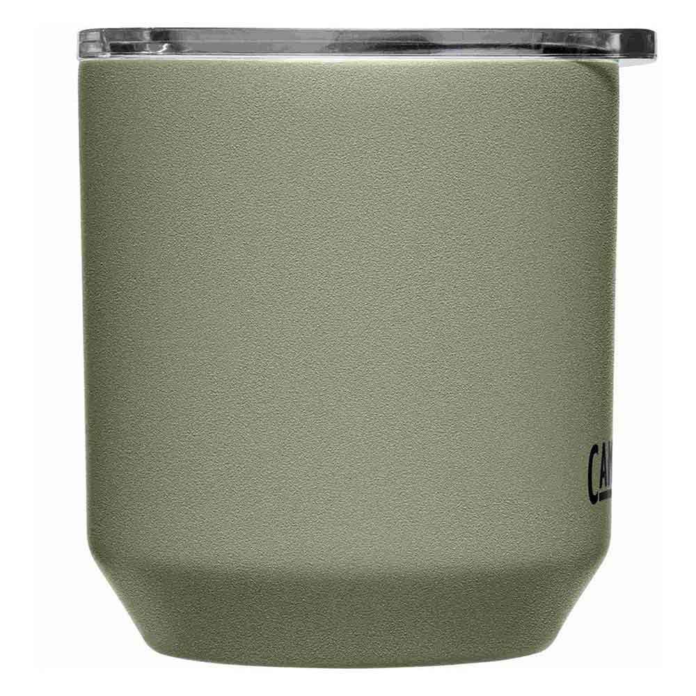 CamelBak Horizon - Vaso de 10 onzas para rocas, vaso de cóctel, acero inoxidable aislado, tapa de tres modos, musgo