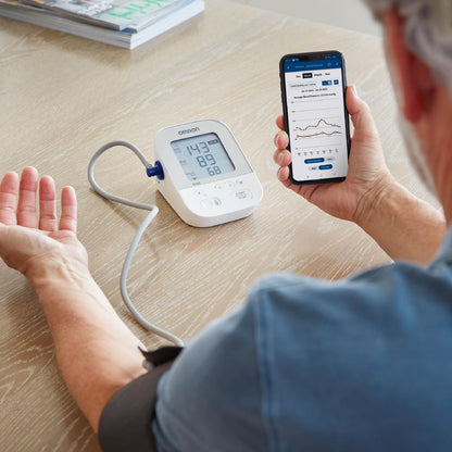 OMRON Baumanómetro automático de brazo X4 Smart con Bluetooth y 60 memorias para 2 usuarios