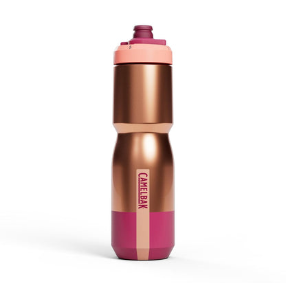 CamelBak Podium - Botella de Agua aislada de Acero para Bicicleta, Color Mercurio, 22 onzas