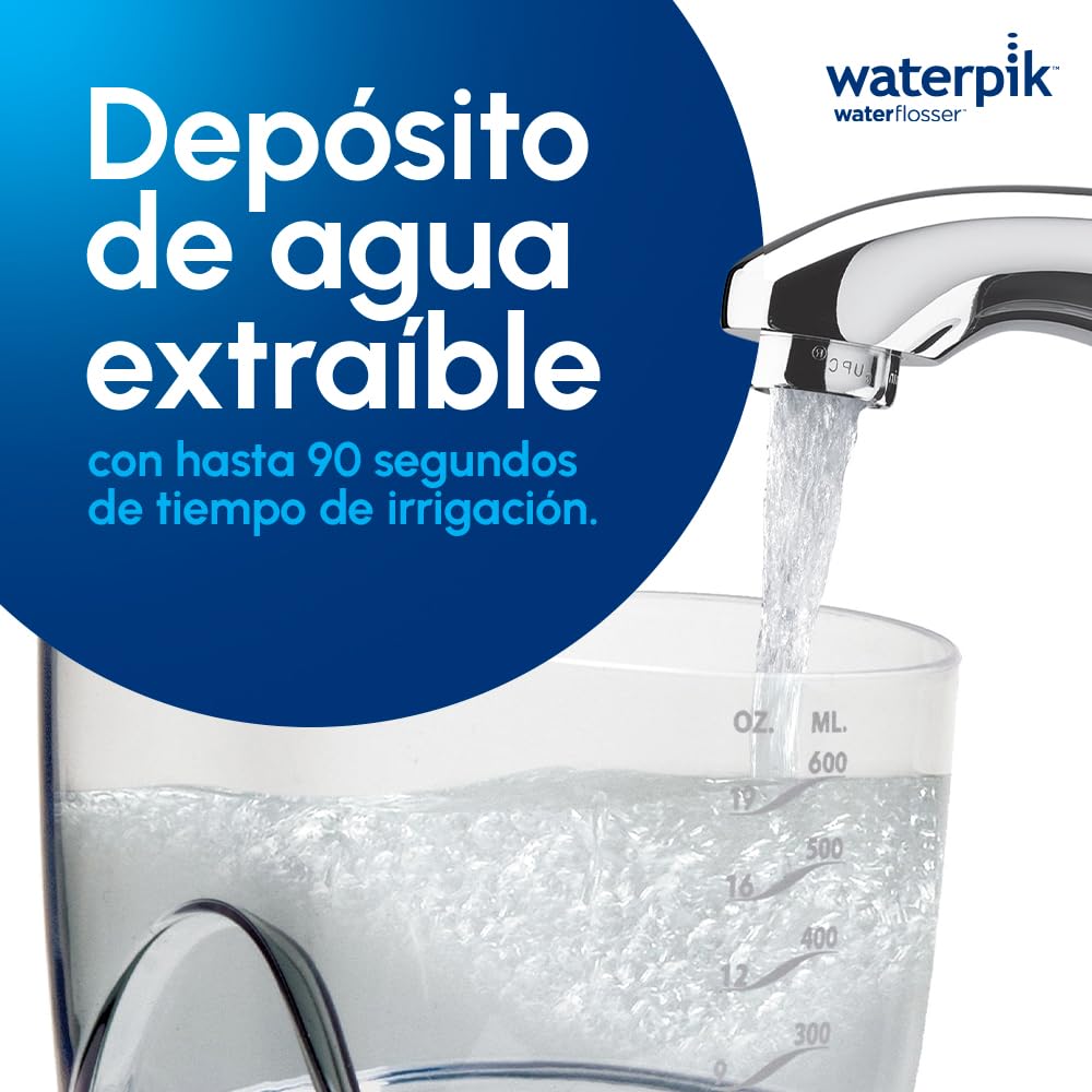 Waterpik Irrigador Bucal Ultra Plus WP-150. Máximo Rendimiento con 10 Ajustes y Depósito de Agua Extraíble. Elimina el 99% de las Bacterias de la Boca