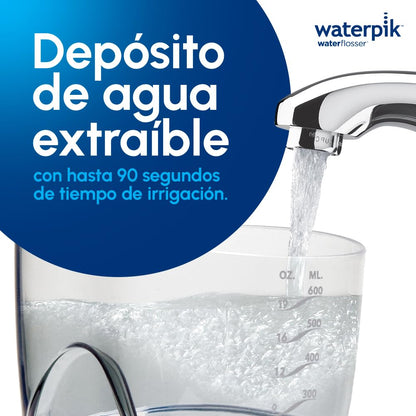 Waterpik Irrigador Bucal Ultra Plus WP-150. Máximo Rendimiento con 10 Ajustes y Depósito de Agua Extraíble. Elimina el 99% de las Bacterias de la Boca