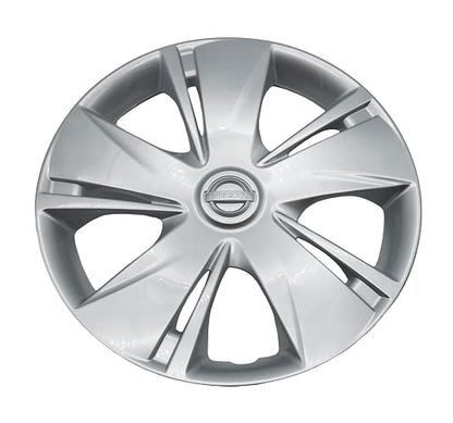 Nissan Tapa de Rin 14” March Sense 2016-2023 1 Pieza de Plástico Acabado Brillante, Color Plata