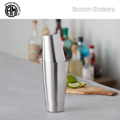 American Metalcraft BSSET Boston Shaker Set 18 Oz Y 28 Oz | Juego de coctelera, acero inoxidable, pesado