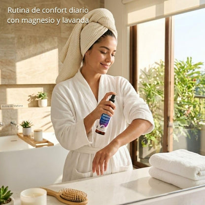 Life180 Aceite de Magnesio con Lavanda y Almendras en Spray 120ml | Cuidado Personal para la Relajación Corporal un Confort Diario que Hidrata y Suaviza la Piel