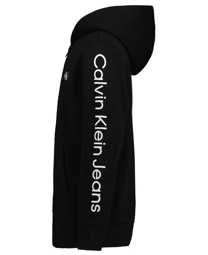 Calvin Klein Long Sleeve Full Zip Fleece Hoodie Sudadera con Capucha Niños