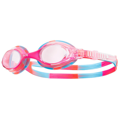 TYR Swimple Goggles de Natación Infantiles Tie Dye - Tie-Dye - Pink - White