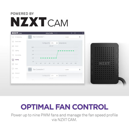Nzxt RGB & Fan Controller AC-CRFR0-B1-6 canales de iluminación RGB - 3 canales de ventilador - Personalización de iluminación RGB - Negro