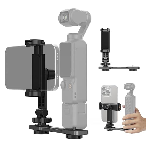 NEEWER Soporte para Teléfono Compatible con dji Osmo Pocket 4 3 Xtra Muse | Compatible con Insta360 Luna Ultra DJI Osmo 360, Soporte Móvil de Expansión de Accesorios, Rosca de 1/4" para Trípode, AC021