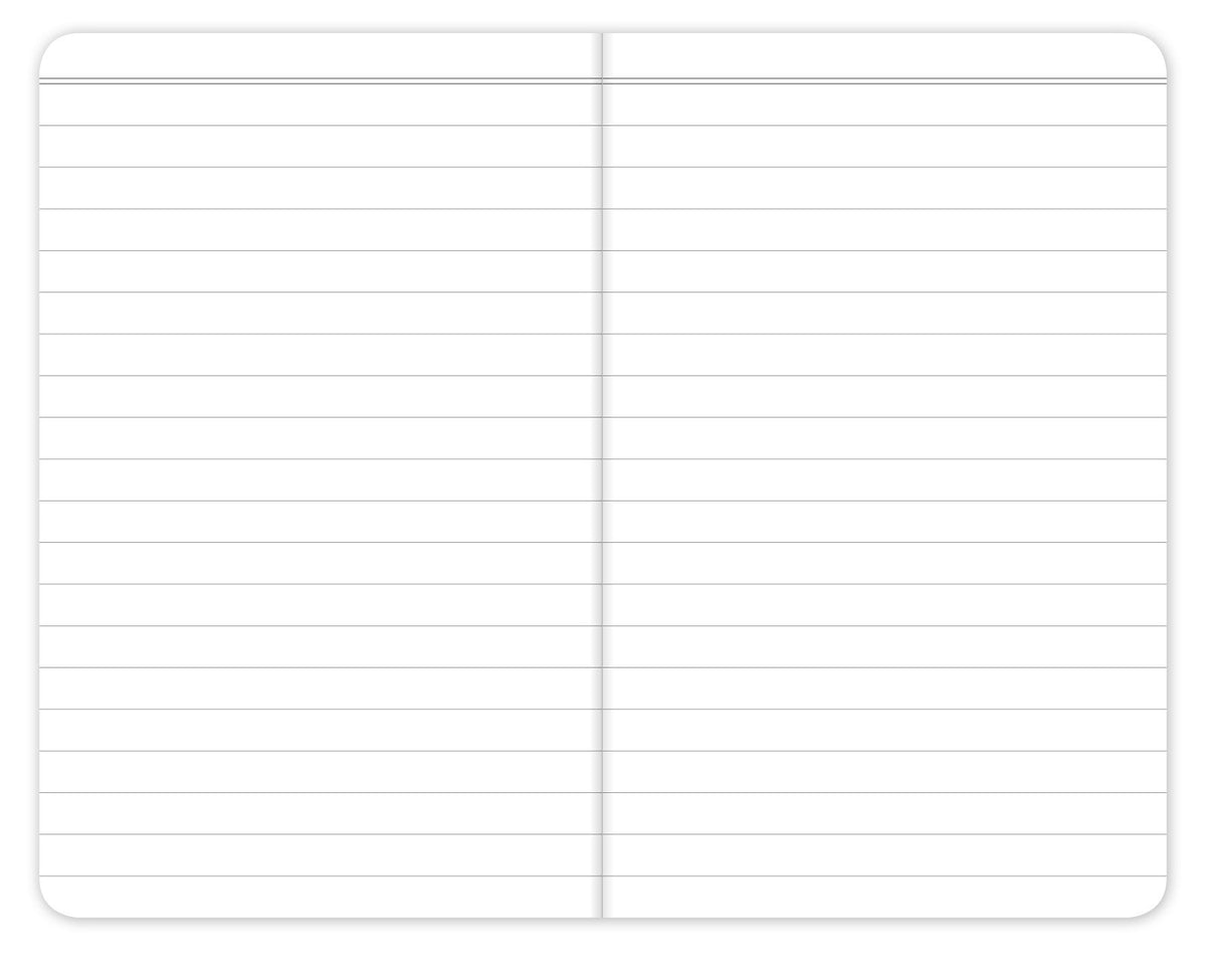 Cuaderno de campo – 9 x 14 cm –libro de notas y gráficos – Paquete de 5, LINED