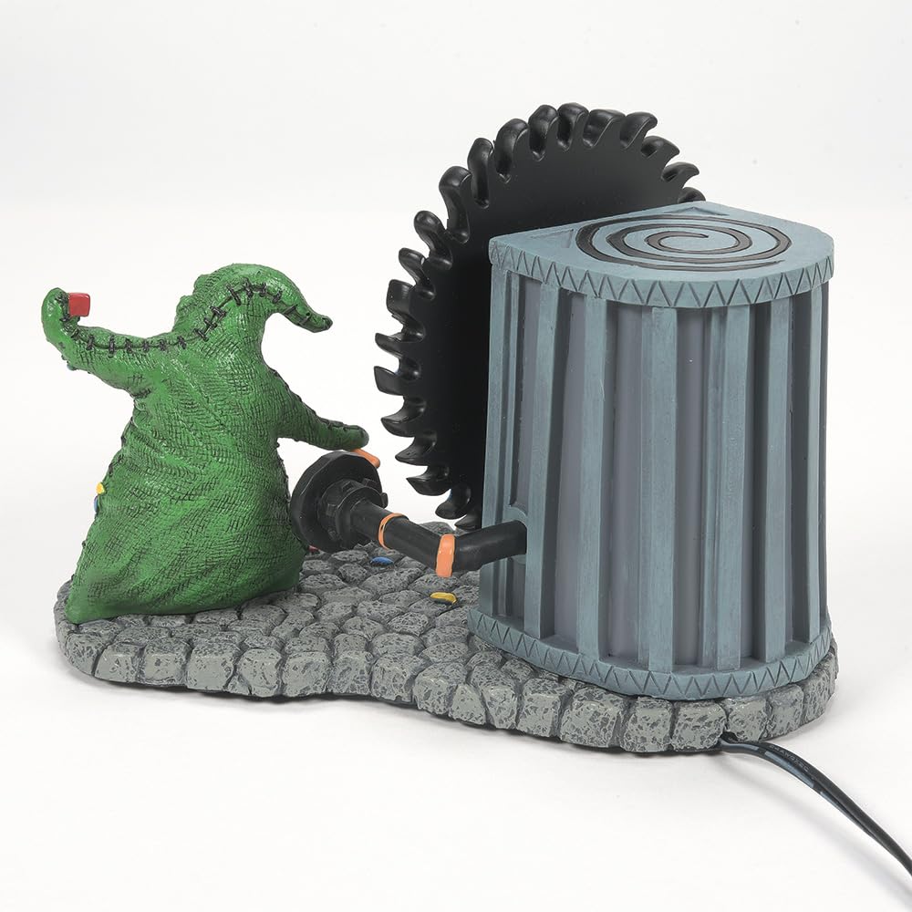 Department 56 Resin Disney The Nightmare Before Christmas Village Accessories Oogie Boogie Da un Giro Iluminado Figura Animada, 4.33 Pulgadas, Multicolor