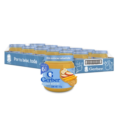Papilla Gerber Etapa 2 Frutas Mixtas 113g Paquete de 12