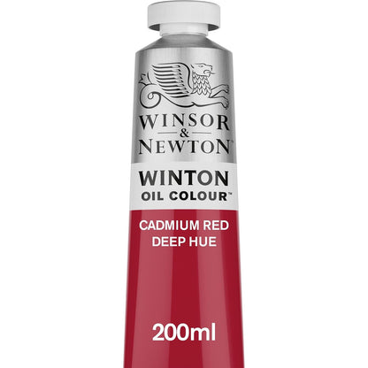 Winsor & Newton Winton Pintura de Óleo 200 ml - Rojo (Cadmium Red Deep Hue 098)