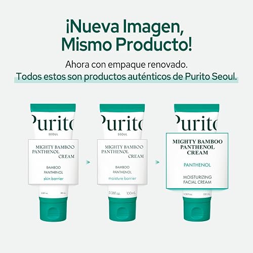 PURITO crema hidratante facial y corporal con bambú y pantenol 100 ml - crema facial ligera no grasa - skin care hidratación intensa