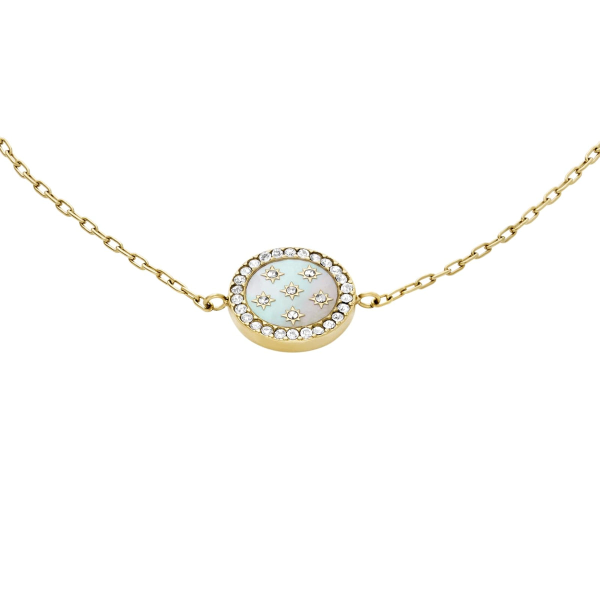 Fossil Pulsera jf04866710 classic mother of pearl de acero inoxidable en color dorado para dama