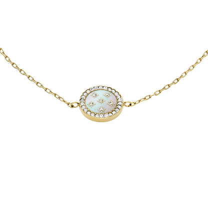 Fossil Pulsera jf04866710 classic mother of pearl de acero inoxidable en color dorado para dama
