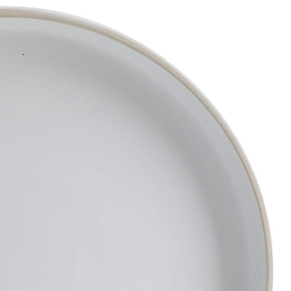 Gibson Home Zuma - Juego de vajilla redonda de cocina de 16 piezas, platos, tazones, tazas, servicio para 4, gres mate, blanco