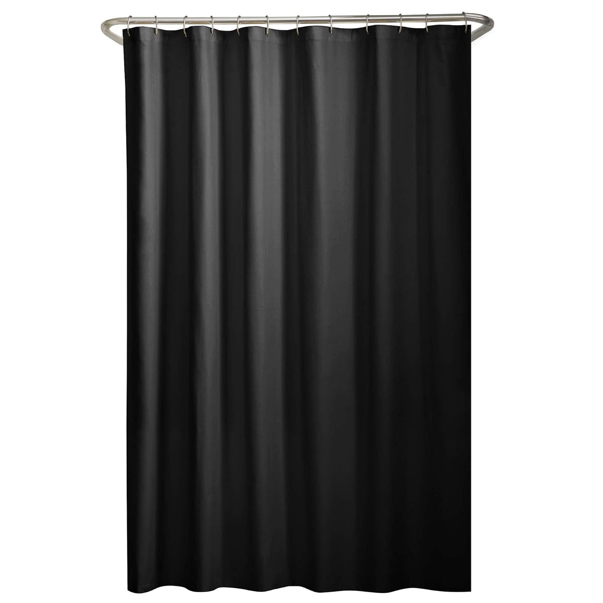Maytex tela forro de cortina de ducha, Top ojal, Negro, Shower curtain liner, 1