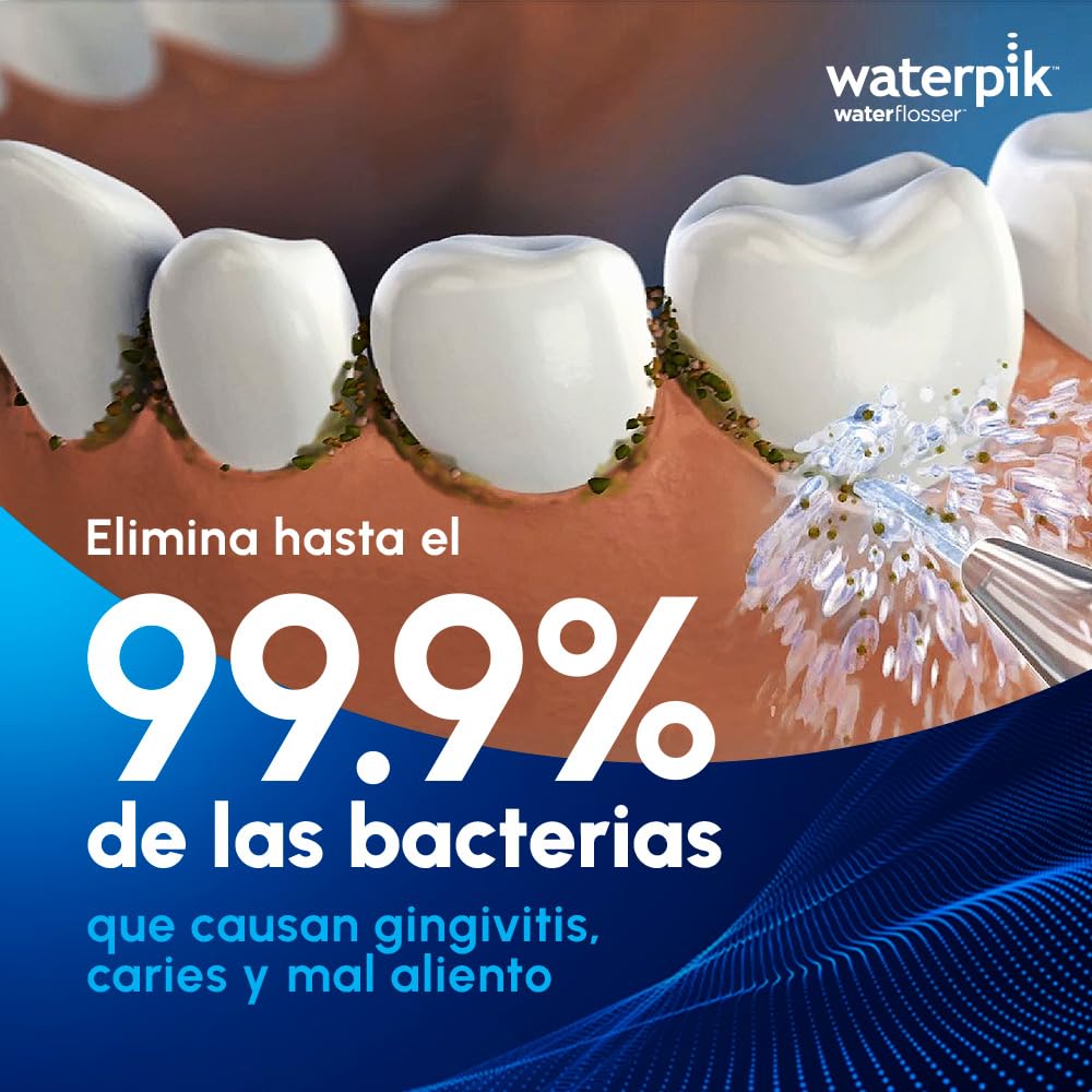 Waterpik Irrigador Bucal Ultra Plus WP-150. Máximo Rendimiento con 10 Ajustes y Depósito de Agua Extraíble. Elimina el 99% de las Bacterias de la Boca