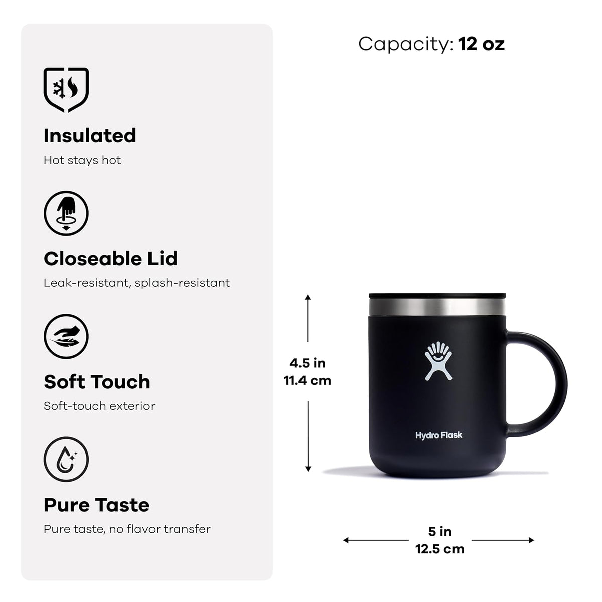 Hydro Flask Taza Térmica de Acero Inoxidable 12 oz Mango Agave