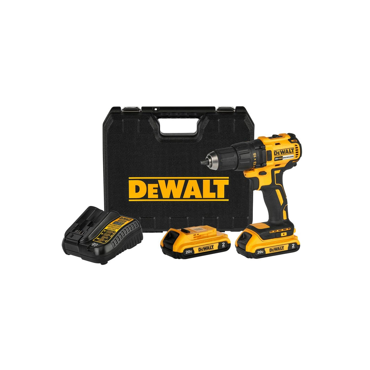 DEWALT Taladro Atornillador 1/2" 20V con Caja de Herramientas, DCD7771D2 | Taladro Atornillador de 1/2" (13mm), Incluye Caja para Herramientas, 20V