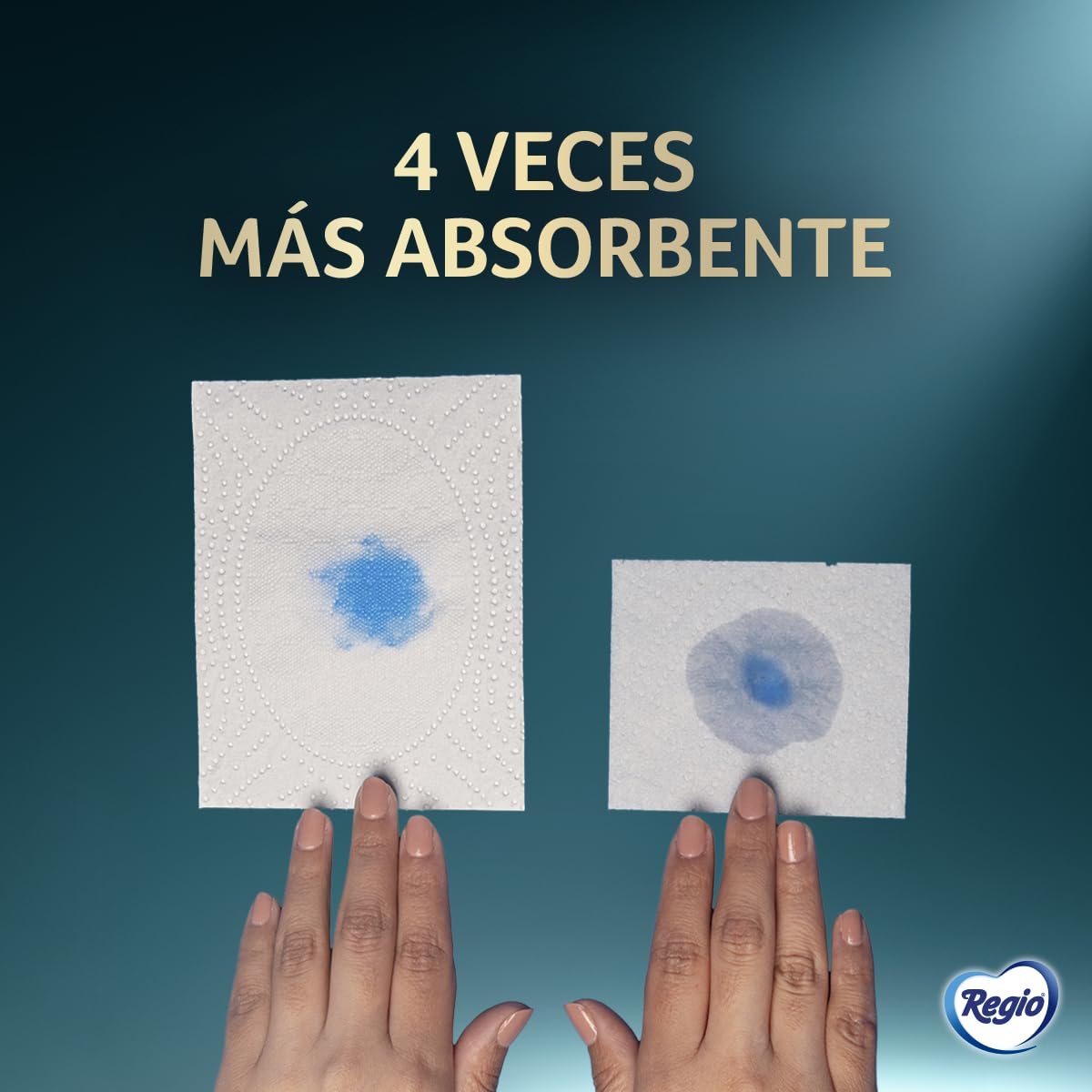 Regio Just 1 Papel Higiénico, Con Hojas Cuádruples 50% Mas Gruesas, Centro Suave, 12 Rollos