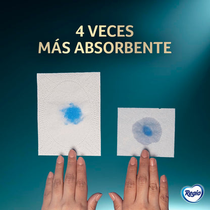 Regio Just 1 Papel Higiénico, Con Hojas Cuádruples 50% Mas Gruesas, Centro Suave, 12 Rollos