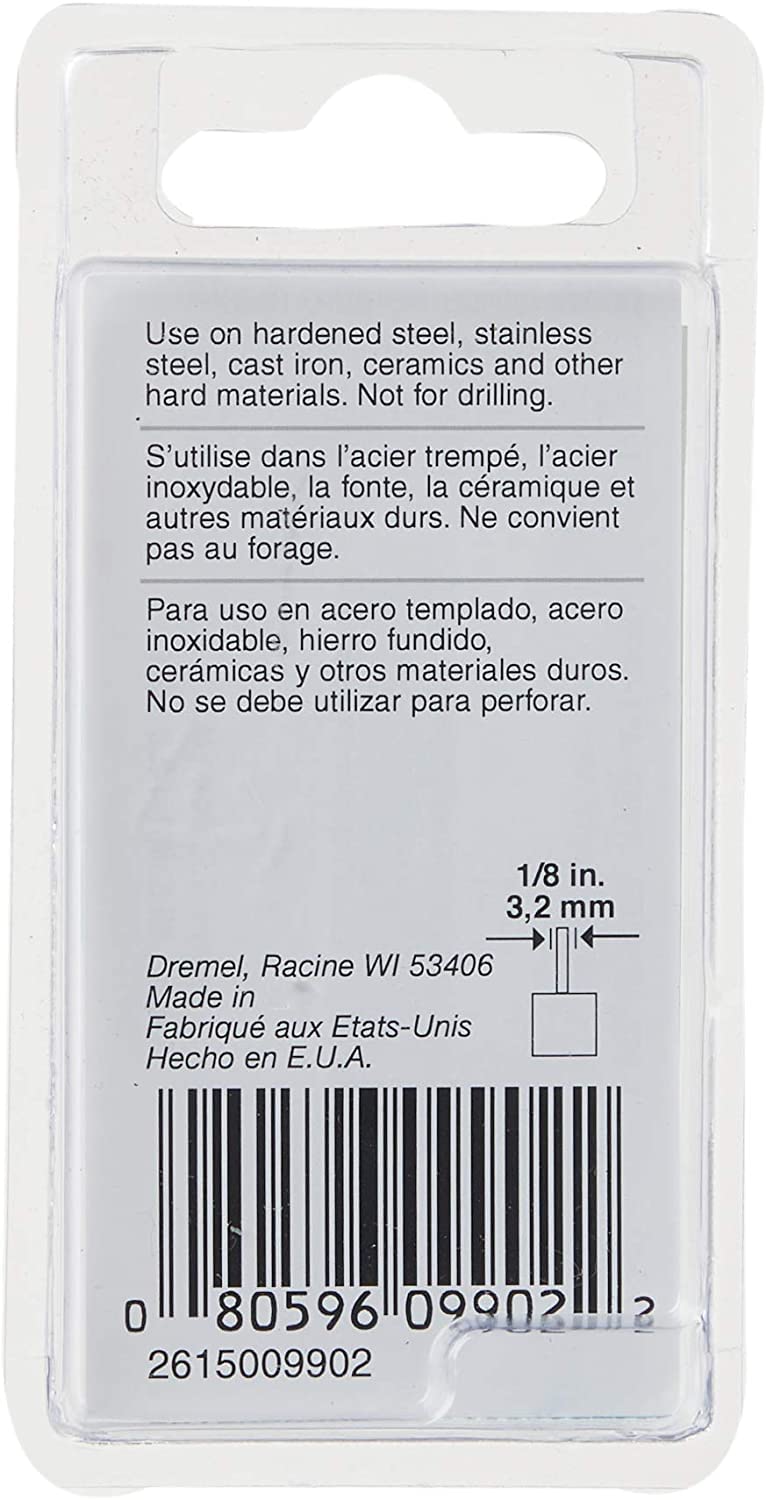 Dremel 9902 Fresa de Carburo de Tungsteno 3/32 Pulgadas para Materiales Duros