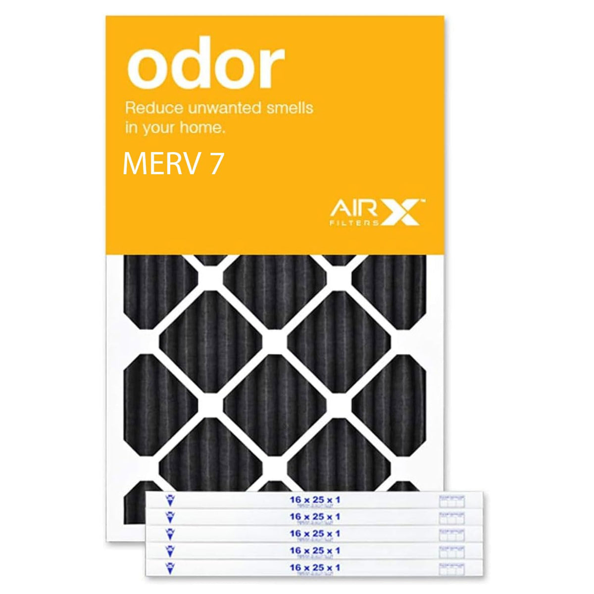 AiRx ODOR 20 x 20 x 1 Filtros de aire – Mejor para el control de olor, 14 x 14 x 1, Blanco - 16 x 25 x 1