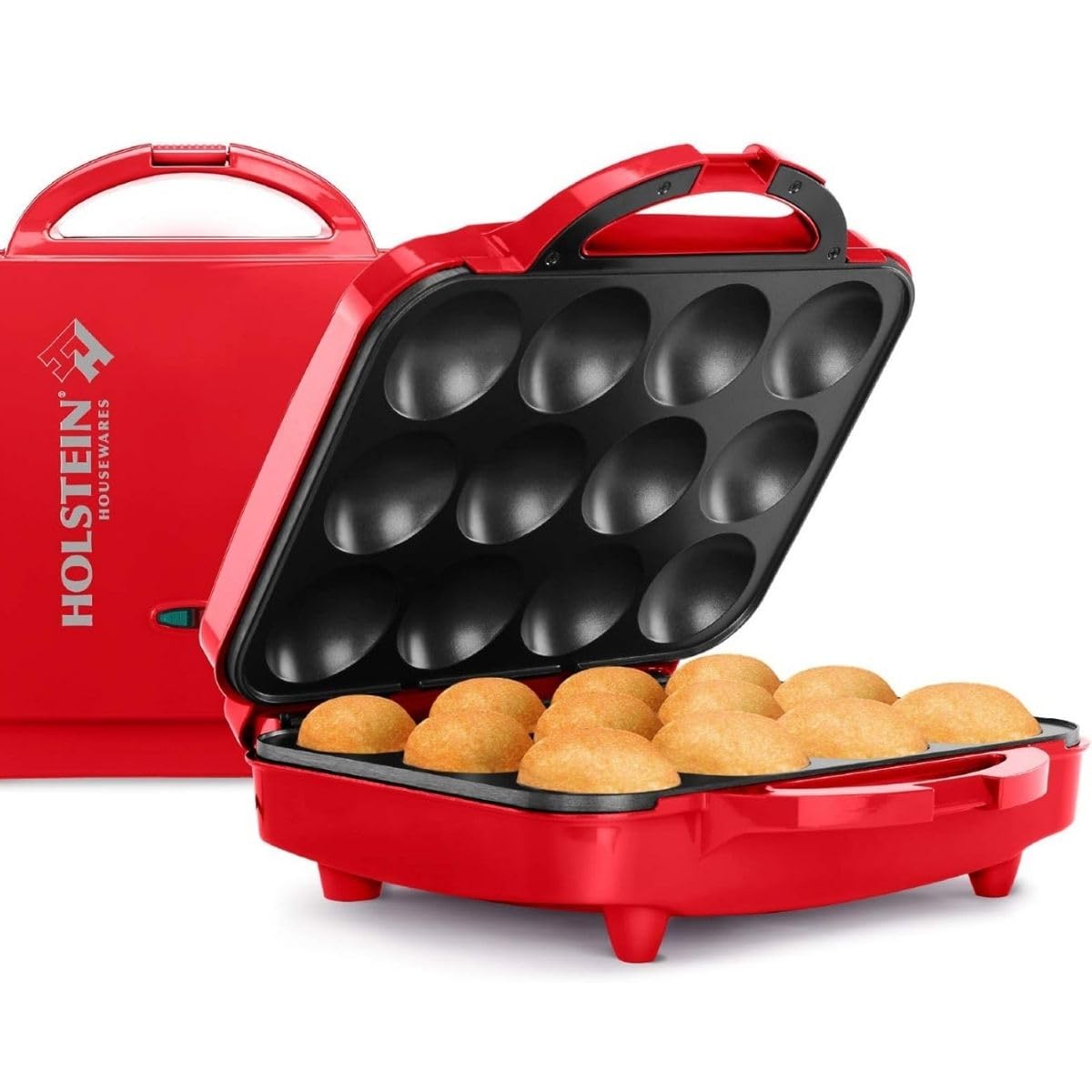 Holstein Housewares HU-09006B - Máquina hacer para cupcakes, Rojo, 1