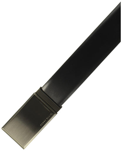 Perry Ellis Cinturón de placa reversible con patrón de portafolio Cinturón para Hombre