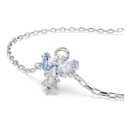 Swarovski Pulsera Magic, Ángel, Azul, Baño de rodio