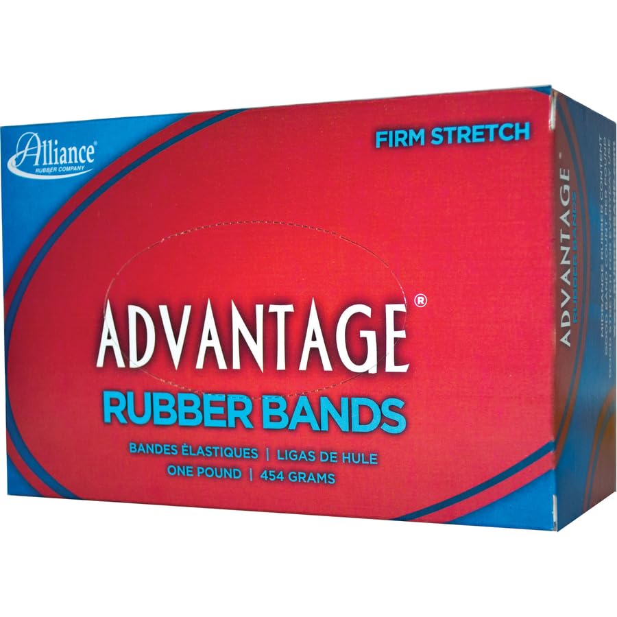 Alliance Rubber 26305 Advantage - Bandas de goma de tamaño #30, caja de 1 libra contiene aproximadamente 1150 bandas (2 x 1/8 pulgadas, crepé natural), color beige