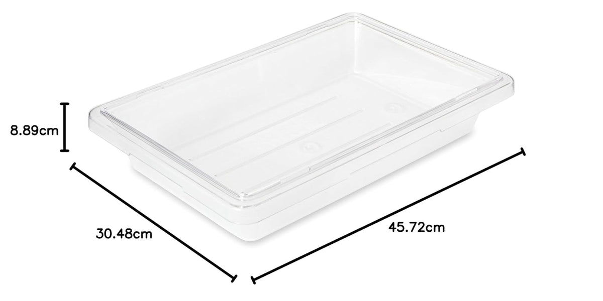 Rubbermaid Commercial FG330700CLR Food/Tote Box, 2-gallon