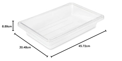 Rubbermaid Commercial FG330700CLR Food/Tote Box, 2-gallon