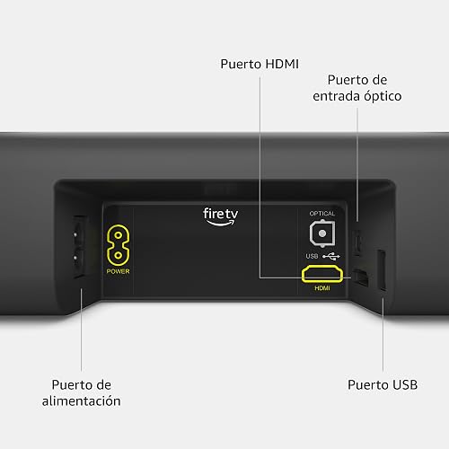 Barra de sonido Fire TV, bocina 2.0 con DTS Virtual:X, Dolby Audio y conectividad Bluetooth