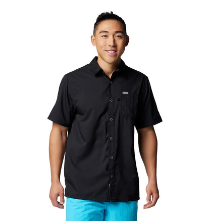 Columbia Slack Tide Camp Camisa de Pesca Manga Corta para Hombre - XXL - Negro