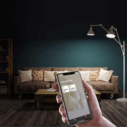 Feit Electric OM60/RGBW/HK 60 W equivalente a A19 cambiante, funciona con Apple HomeKit y control de voz Siri, no requiere concentrador, foco LED de 4.4 pulgadas de alto x 2.4 pulgadas de profundidad, multicolor RGBW