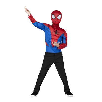 Marvel Spider-Man - Caja oficial de disfraces para jóvenes, parte superior acolchada con máscara desmontable (0) multicolor