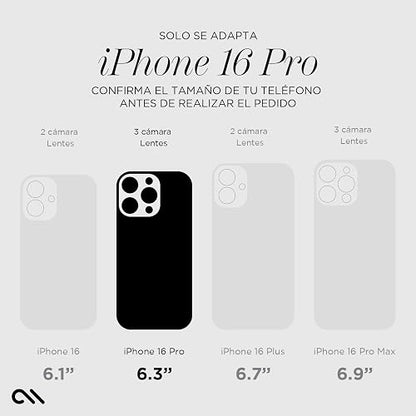 Case-Mate Funda magnética para iPhone 16 Pro Compatible con MagSafe, protección contra caídas de 12 pies - Floral Gems