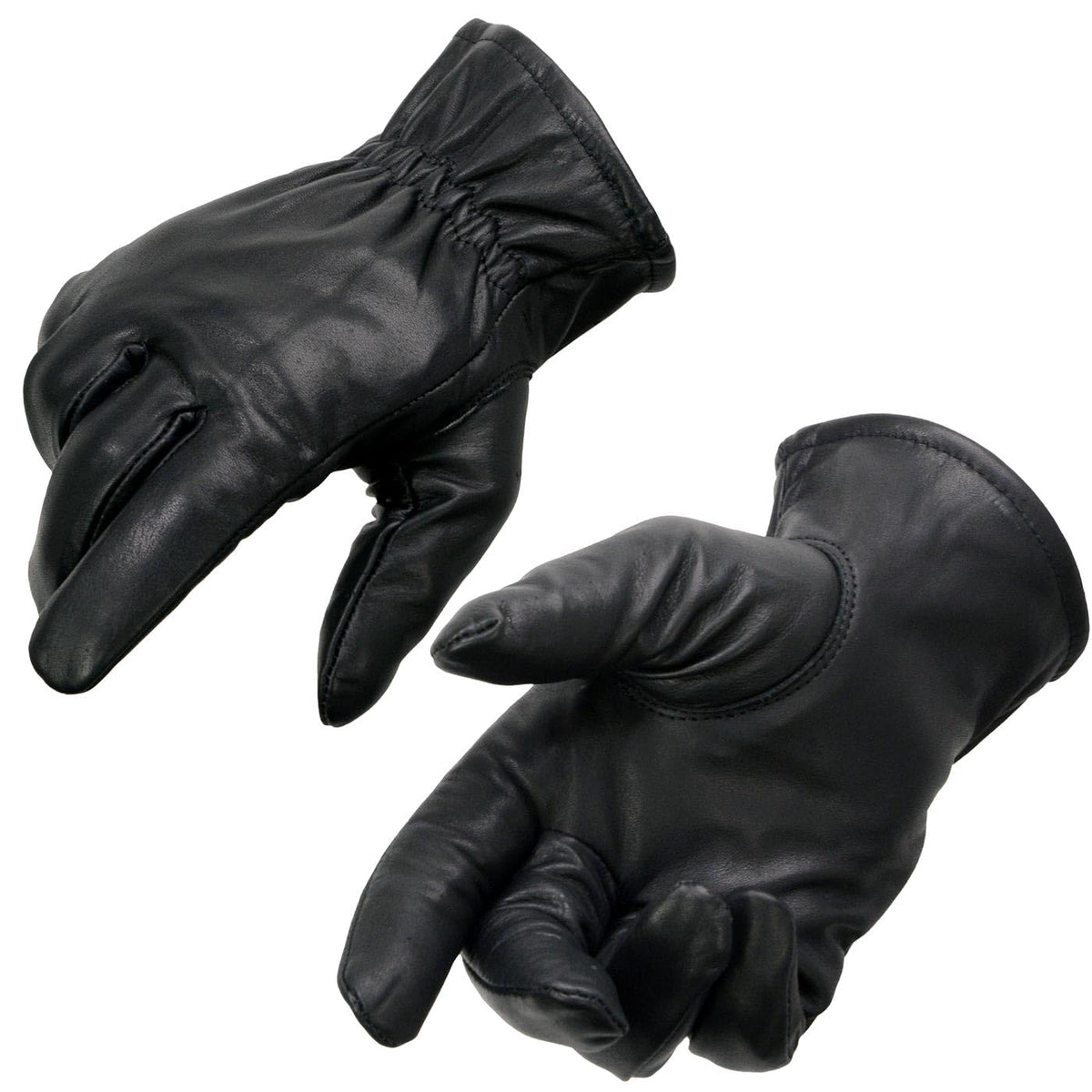 Milwaukee Leather Guantes de Piel SH734 para Motocicleta con Forro Térmico Talla L Negro