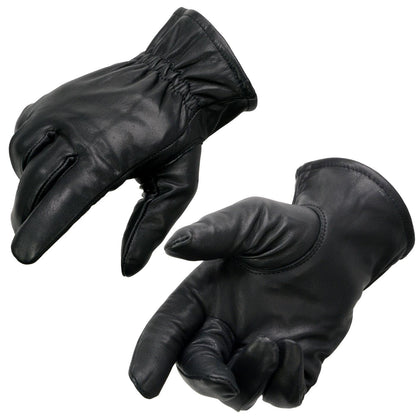 Milwaukee Leather Guantes de Piel SH734 para Motocicleta con Forro Térmico Talla L Negro