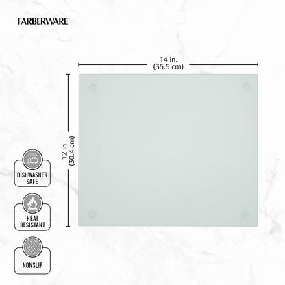 Farberware - 78624-10 Farberware Glass Utility Tabla de cortar, 30,5 x 35,5 cm, transparente