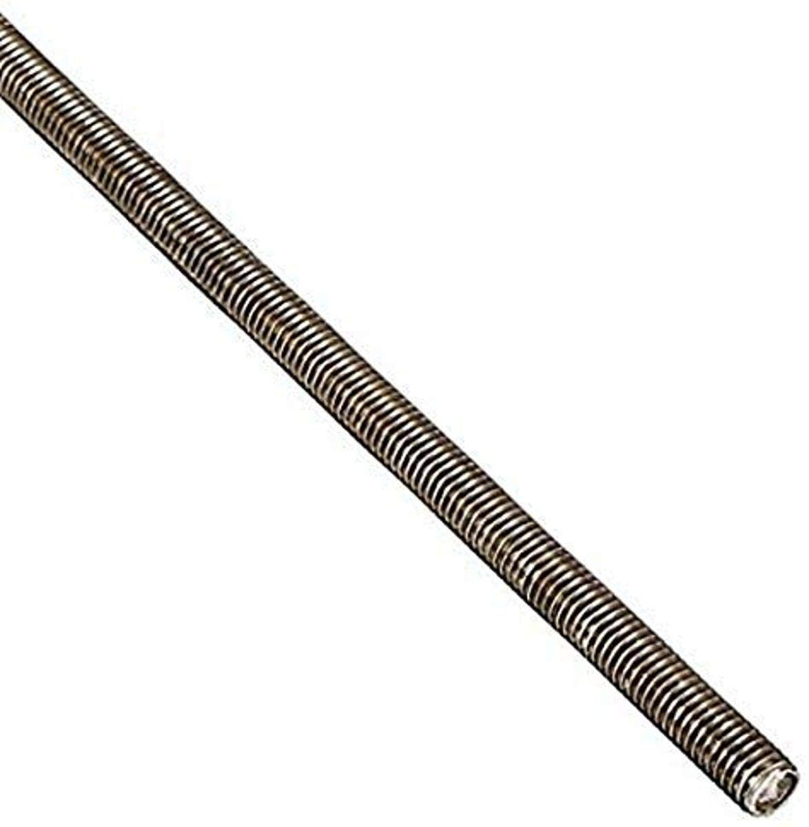 Small Parts Piezas pequeñas 18-8 varilla totalmente roscada de acero inoxidable, tamaño de rosca 3/8 a 16, longitud de 36 pulgadas, roscas a la derecha