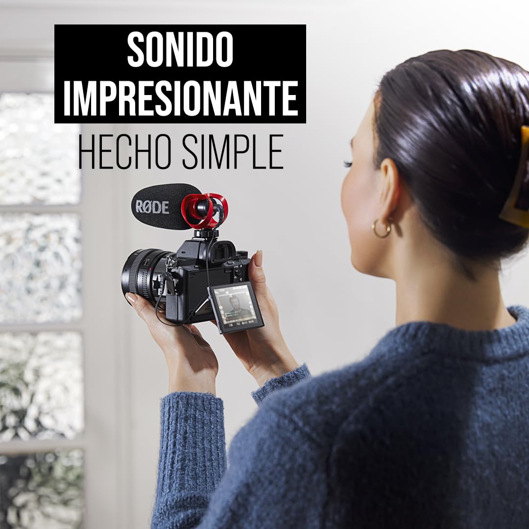 RØDE VideoMicro II Micrófono Shotgun | Compacto Para Cámara y Móvil, 3.5mm TRS, Sin Batería, Montura HELIX y Parabrisas