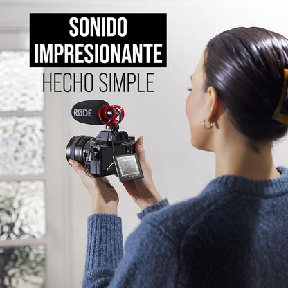 RØDE VideoMicro II Micrófono Shotgun | Compacto Para Cámara y Móvil, 3.5mm TRS, Sin Batería, Montura HELIX y Parabrisas