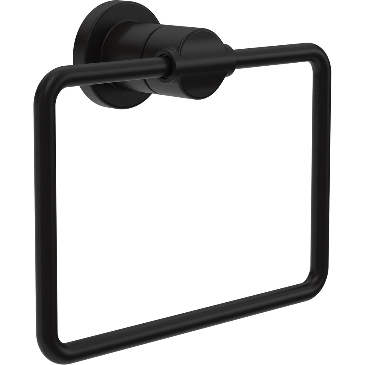 Delta Nicoli (1 Unidad), Soporte para Toallas de Mano, Color Negro Mate, para baño, Pared, Soporte Cuadrado para Toallas, Colgador de Toallas de baño, Accesorios de baño, NIC46-MB