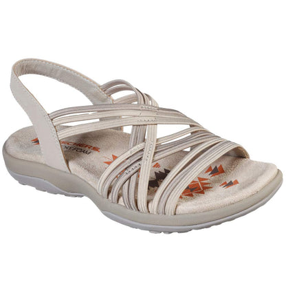 Skechers Sandalia Multibandas Deportiva para Mujer - 26.0 cm - Gris natural