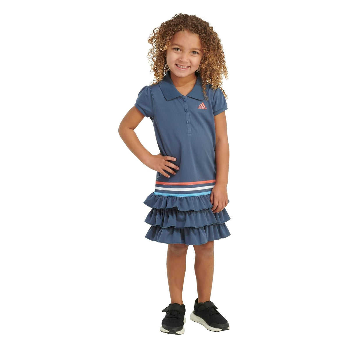 adidas Vestido Polo Deportivo de Manga Corta Vestido de Tenis para Niñas