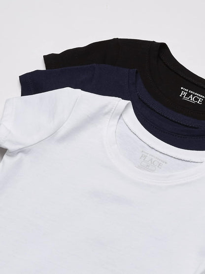 The Children's Place Camiseta básica para niñas pequeñas, Paquete de 3 Camiseta para Niñas