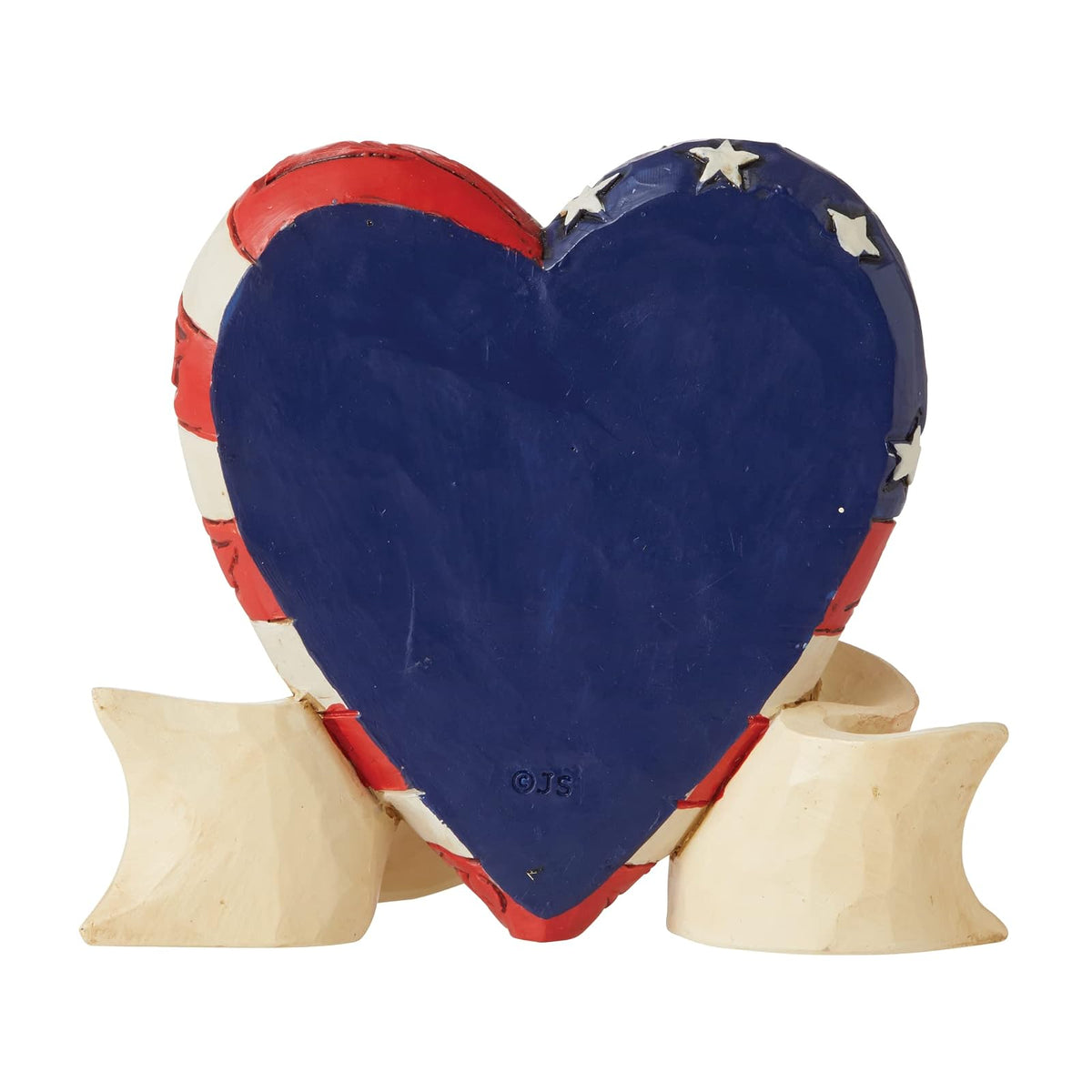 Enesco Jim Shore Heartwood Creek Patriotic America The Beautiful Heart Figura en Miniatura, 3.35 Pulgadas, Multicolor